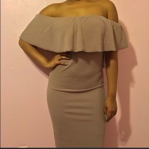 Almost Famous Off The Shoulder  mauve Dress.